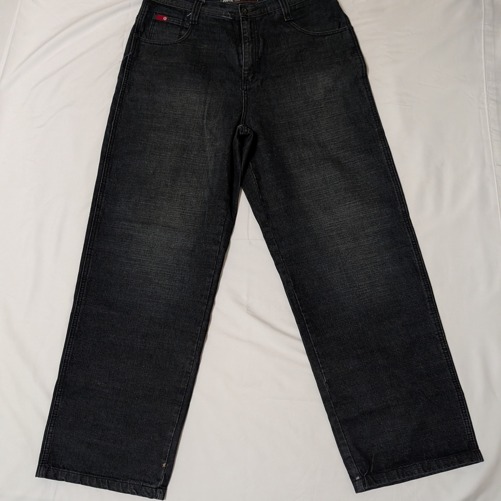 South Pole Men's 36w Dark Gray Relaxed Jeans